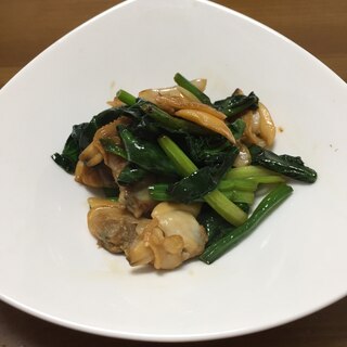 アサリとほうれん草のガリバタ醤油